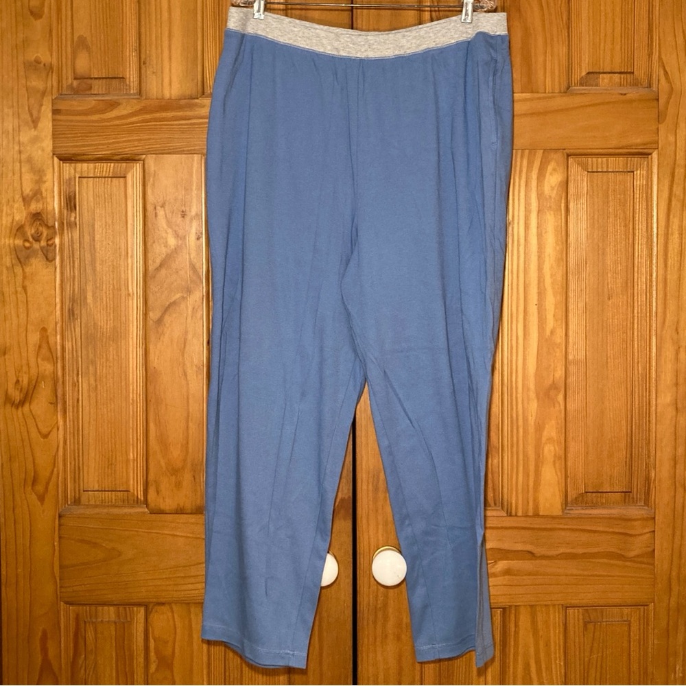 NWOT Blair Vintage 90s Pull On Pants Elastic Waist Blue Gray Size XL Extra Large